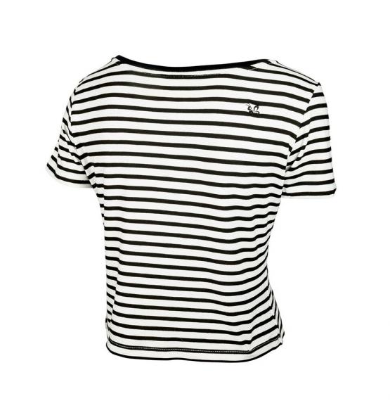 Polera cuello bote listada yagan