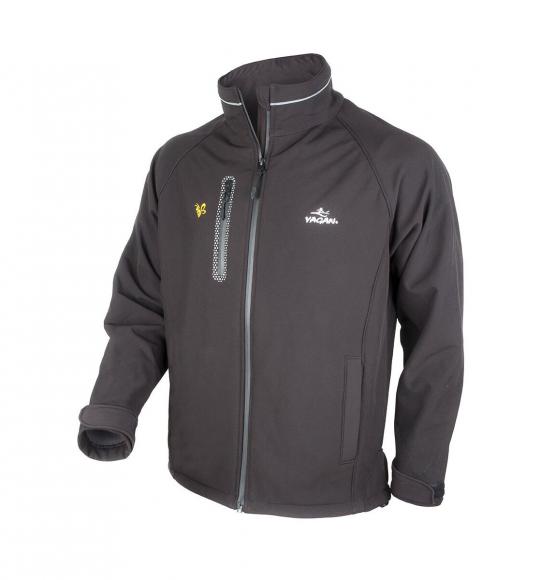 Softshell negra manga larga hombre yagan