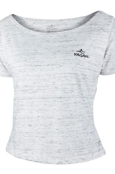 Polera cuello bote melange yagan